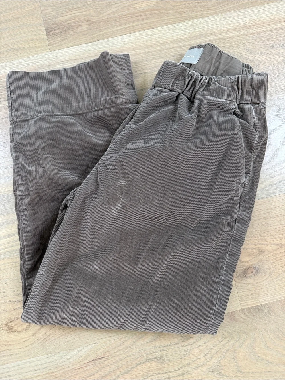 Everlane Corduroy Wide Leg Pull On Pants Taupe Brown Size 8